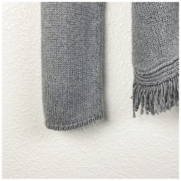 Anthropologie‎ Sparrow Gray Fringe Cardigan Size Small - Picture 4 of 10